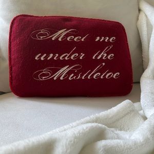 Meet Me Under The Mistletoe Toss Pillow